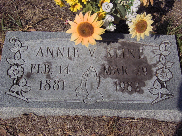 Headstone for Kline, Annie V.